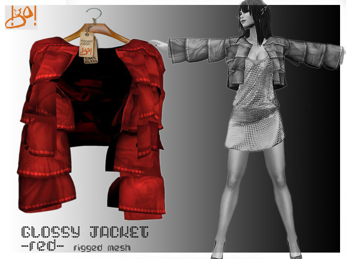 !gO! glossy jacket - red -