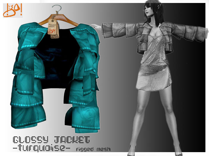 !gO! glossy jacket - turquoise -