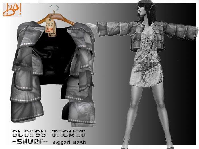 !gO! glossy jacket - silver -
