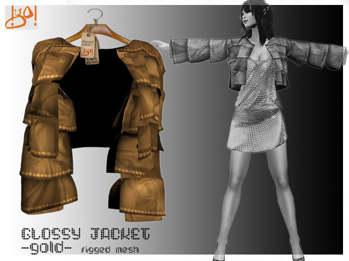 !gO! glossy jacket - gold -