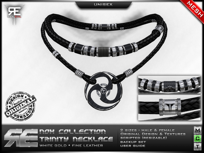**RE** NOX Trinity * Necklace * MESH * Unisex * (**NOX** Collection) *DISCOUNT