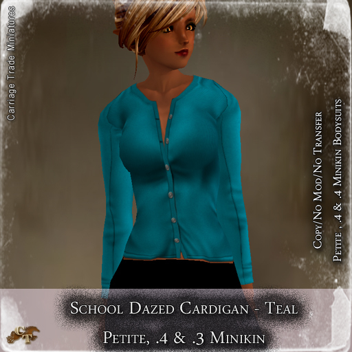 @CTM@ School Dazed Cardigan (P/.3 & .4M) Teal