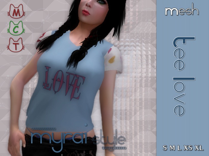 Mesh Tee Love **Myrai Style**