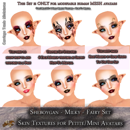 @CTM@ Sheboygan Skin Set (Petite/Minikin ONLY) Milky Fairy Makeup Set 