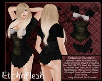 [Etchaflesh] Military Brat Underbust Corset Set