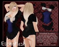 [Etchaflesh] Gia Midnight Underbust Corset Set