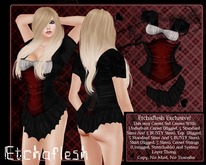 [Etchaflesh] Bloody Murder Underbust Corset Set