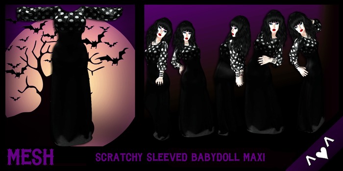 ^v^DRBC^v^Scratchy Dots Sleeved Maxi