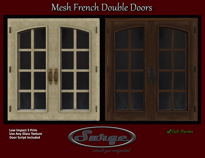 Mesh French Double Doors