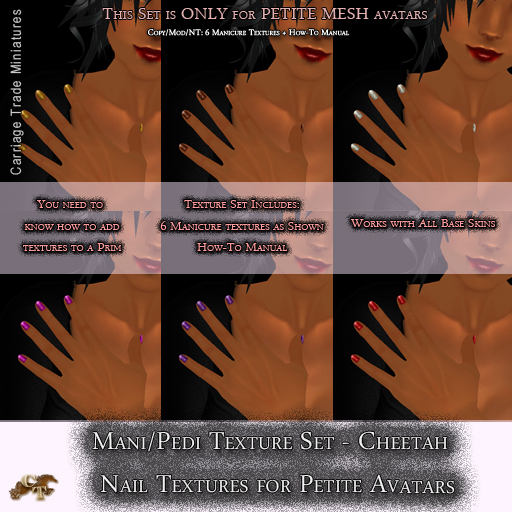 @CTM@ Petite Mani/Pedi Texture Set Cheetah