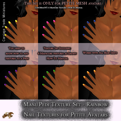 @CTM@ Petite Mani/Pedi Texture Set Rainbow