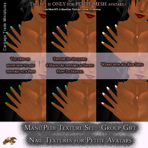 @CTM@ Petite Mani/Pedi Texture Set Mixed Set