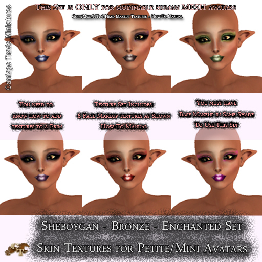 @CTM@ Sheboygan Skin Set (Petite/Minikin ONLY) Bronze - Enchanted Makeup Set 