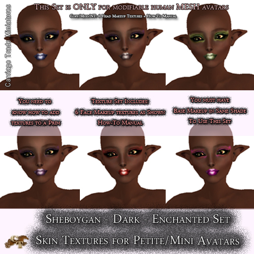 @CTM@ Sheboygan Skin Set (Petite/Minikin ONLY)  Dark - Enchanted Make-up Set 