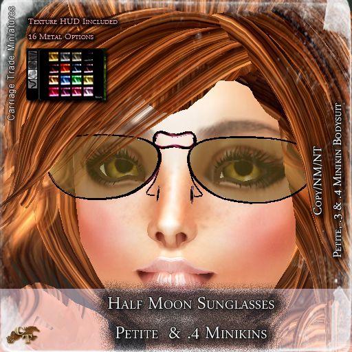 @CTM@ Petite Sunglasses (P/.4M/I)  (Metal) Halfmoon 