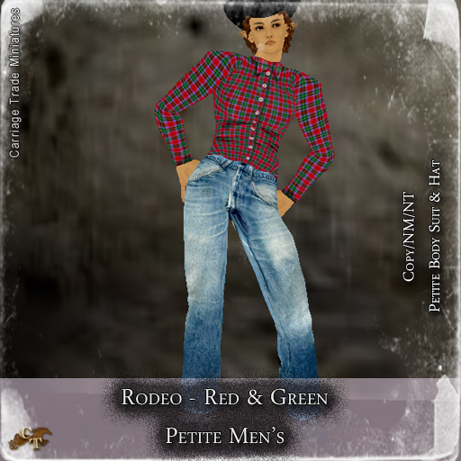 @CTM@ Rodeo Outfit (Petite Male Only) Red & Green