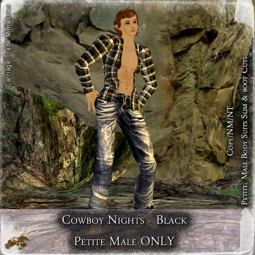 @CTM@ Cowboy Nights (Petite Male Only) Black