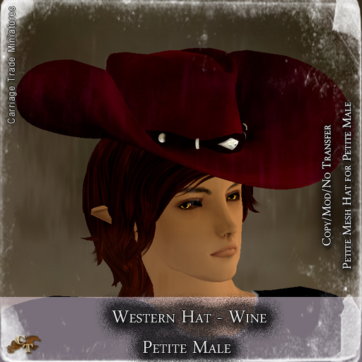 @CTM@ Western Hat (UNISEX P/M/I) Wine