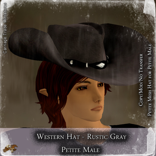 @CTM@ Western Hat (UNISEX P/M/I) Rustic Gray