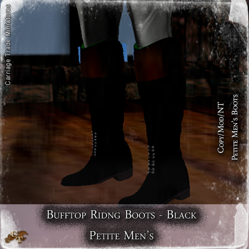 @CT@ Bufftop Riding Boots - Male Petites - Black