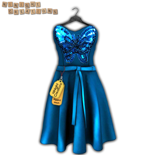 NN Mesh Evening Dress With Butterfly 2