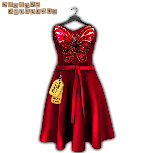 NN Mesh Evening Dress With Butterfly 5