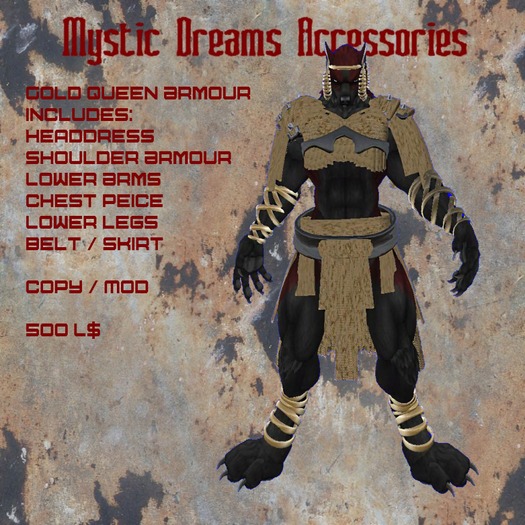 Gold Queen Armour Boxed