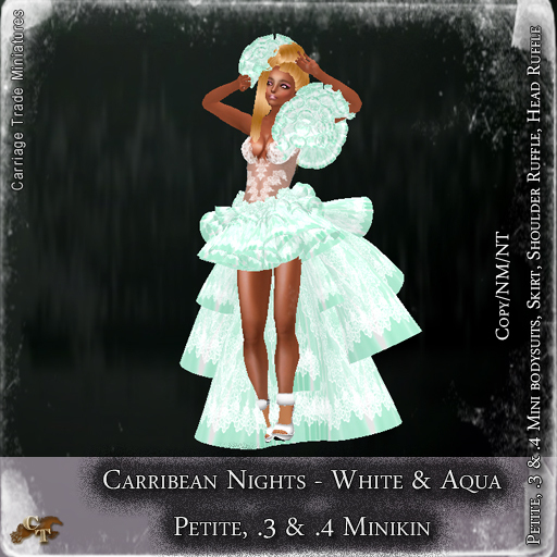 @CTM@ Caribbean Nights (P/.3 & .4M) White & Aqua 