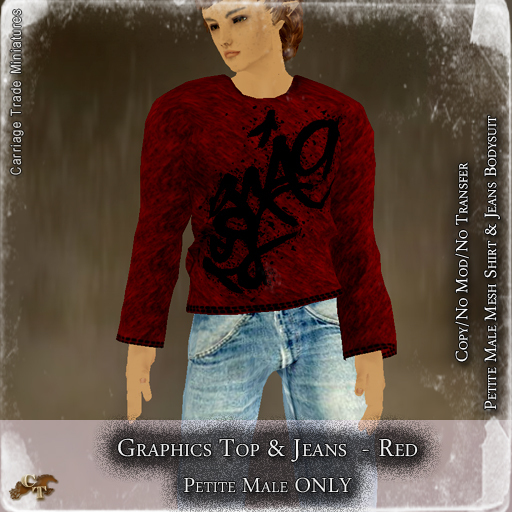 @CTM@ Graphics Outfit (Petite Male ONLY) Red
