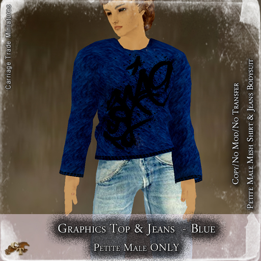 @CTM@ Graphics Outfit (Petite Male ONLY) Blue