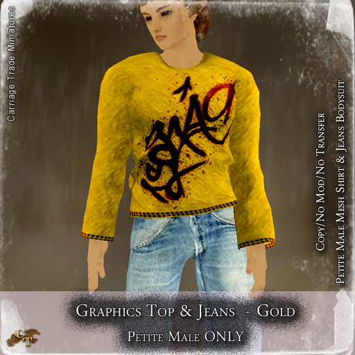 @CTM@ Graphics Outfit (Petite Male ONLY) Gold