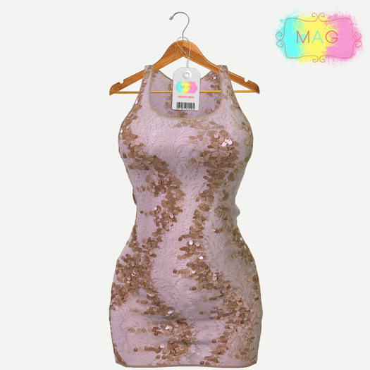 {MAG} Party Dress Sequin - Nude 
