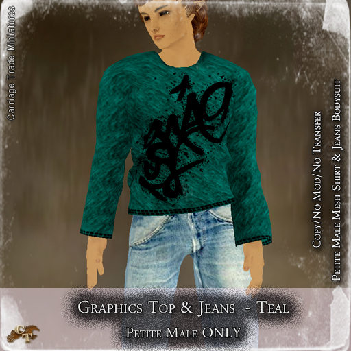 @CTM@ Graphics Outfit (Petite Male ONLY) Teal
