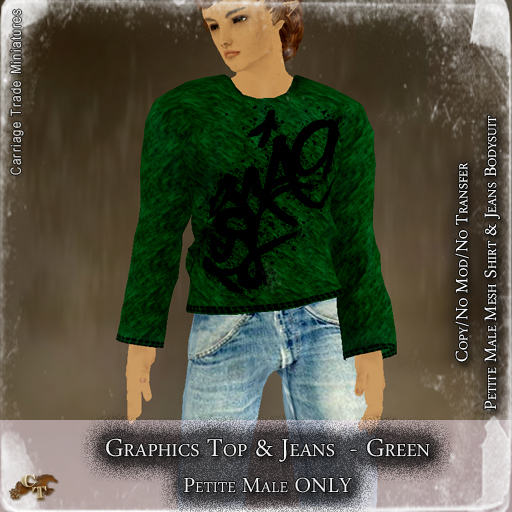 @CTM@ Graphics Outfit (Petite Male ONLY) Green