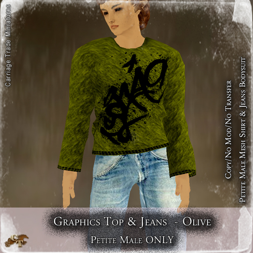 @CTM@ Graphics Outfit (Petite Male ONLY) Olive