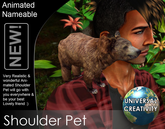 Universal Creativity - Cute Animated Little Bear Shoulder Pet!