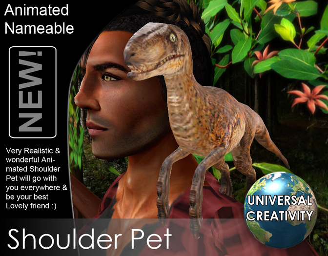 Universal Creativity - Scary Animated Little Dinosaur Shoulder Pet!