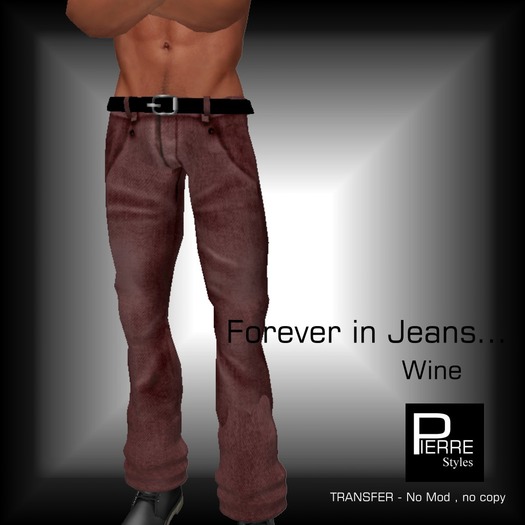 Pierre Styles Jeans Wine