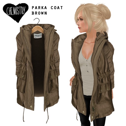 (Chemistry) Parka Coat - Brown