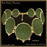 TST Liz Gold Olive Choker