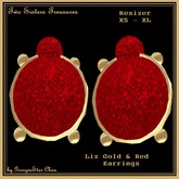 TST Liz Gold Red Earrings
