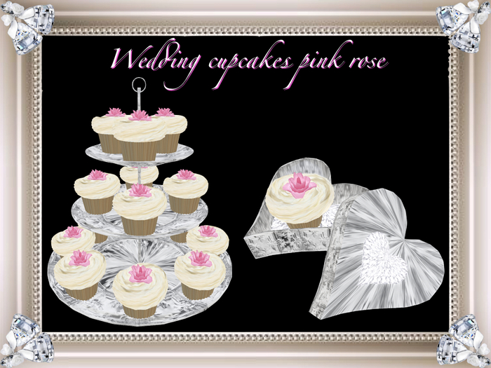 Wedding Cupcakes, Pink Rose  (Boxed)