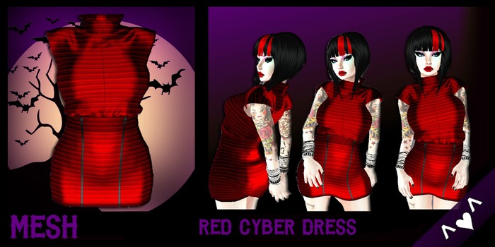 ^v^DRBC^v^Red Cyber Dress