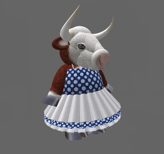 Tiny Cham Couture - Tiny Blue Polka Dot Sundress