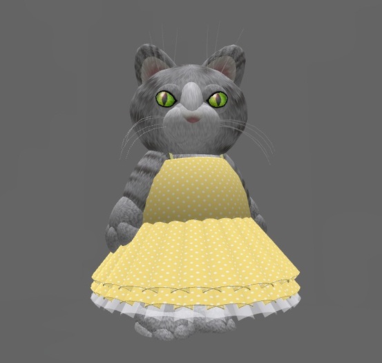 Tiny Cham Couture - Tiny Yellow Polka Dot Sundress