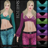 :::Sn@tch Flat Field Cropped Sweaters:::