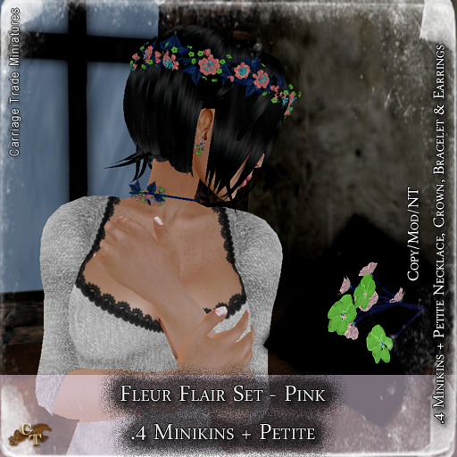 @CTM@ Fleur Flair Mesh Jewelry Set (P/.4M) Pink