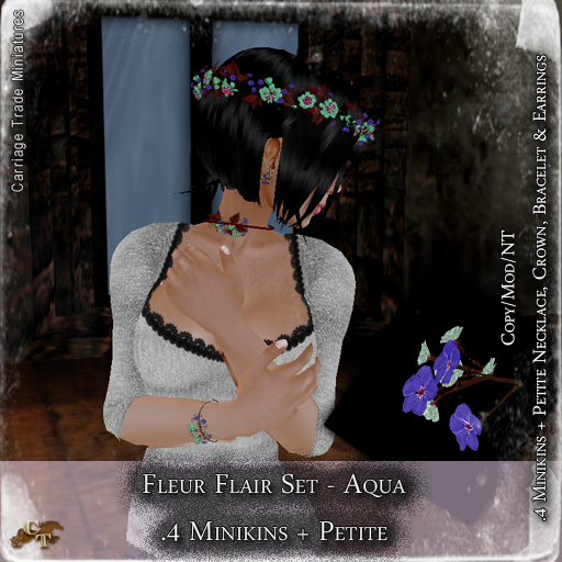 @CTM@ Fleur Flair Mesh Jewelry Set (P/.4M) Aqua