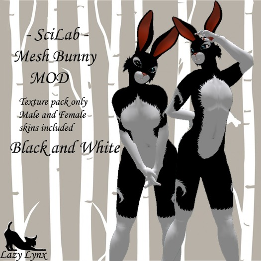 - SciLab -  Mesh Bunny MOD Black and White  GREAT SALE