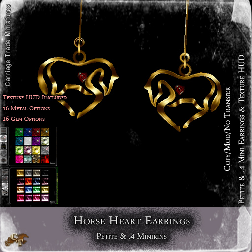 @CT@ Horse Heart Earrings (P/.4 M/I) 